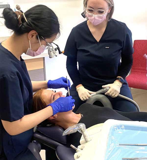 Dr Amy with a Patient